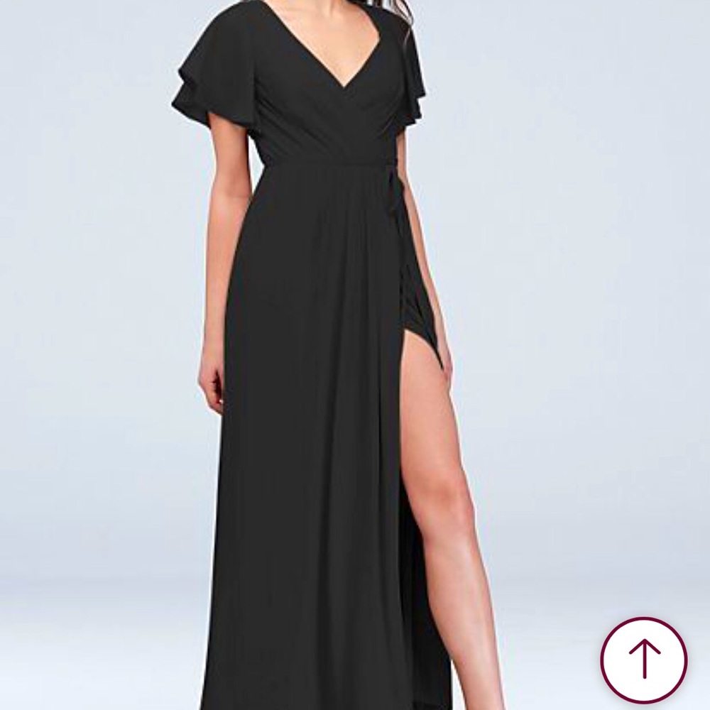 David’s Bridal NEW Flutter Sleeve Georgette Wrap Bridesmaid Dress